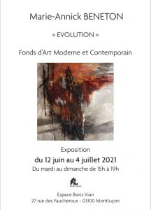 Carton Invitation Exposition aux Fonds d’art moderne et contemporain de Montluçon